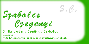 szabolcs czegenyi business card