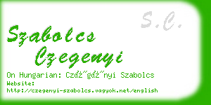 szabolcs czegenyi business card